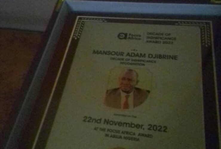 Focus Africa Awards 2022 : MANSOUR ADAM DJIBRINE porte haut le vert rouge et jaune 12
