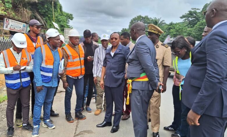 Cameroun - Tournée du Mintp dans les régions du Littoral, Sud-Ouest, Ouest: la nette amélioration du niveau de service de l'axe Bekoko – Pont du Nkam – Bandjoun, constatée 1