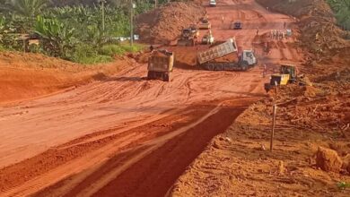 Cameroun - Travaux sur l'axe Olounou–Oveng : les terrassements se renforcent autour du point bas du PK 8+700 1
