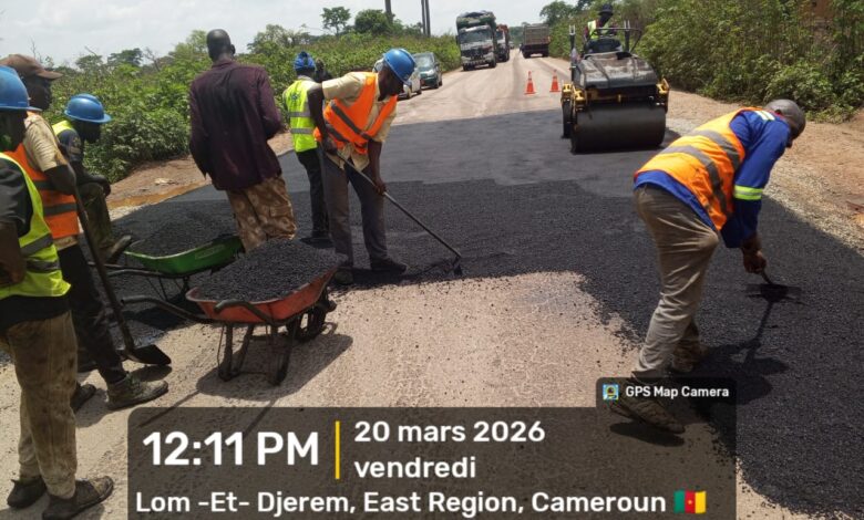 Cameroun - Entretien confortatif de la route Bertoua-Ndokayo-Garoua Boumaï : le traitement des nids de poule au béton bitumineux démarre en rase campagne 1