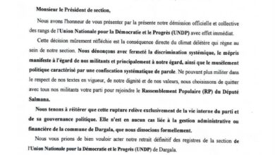 Cameroun - Dargala à l'Extrême-Nord: Cinq Conseillers municipaux claquent la porte de l' UNDP pour rejoindre le RP du député SALMANA 2