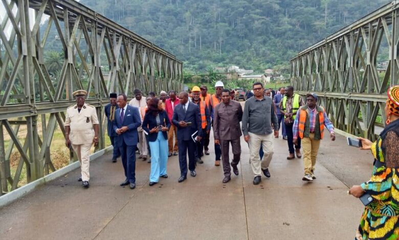 Cameroun - Rivière Ngoum à Kekem : Les travaux du pont achevés 1
